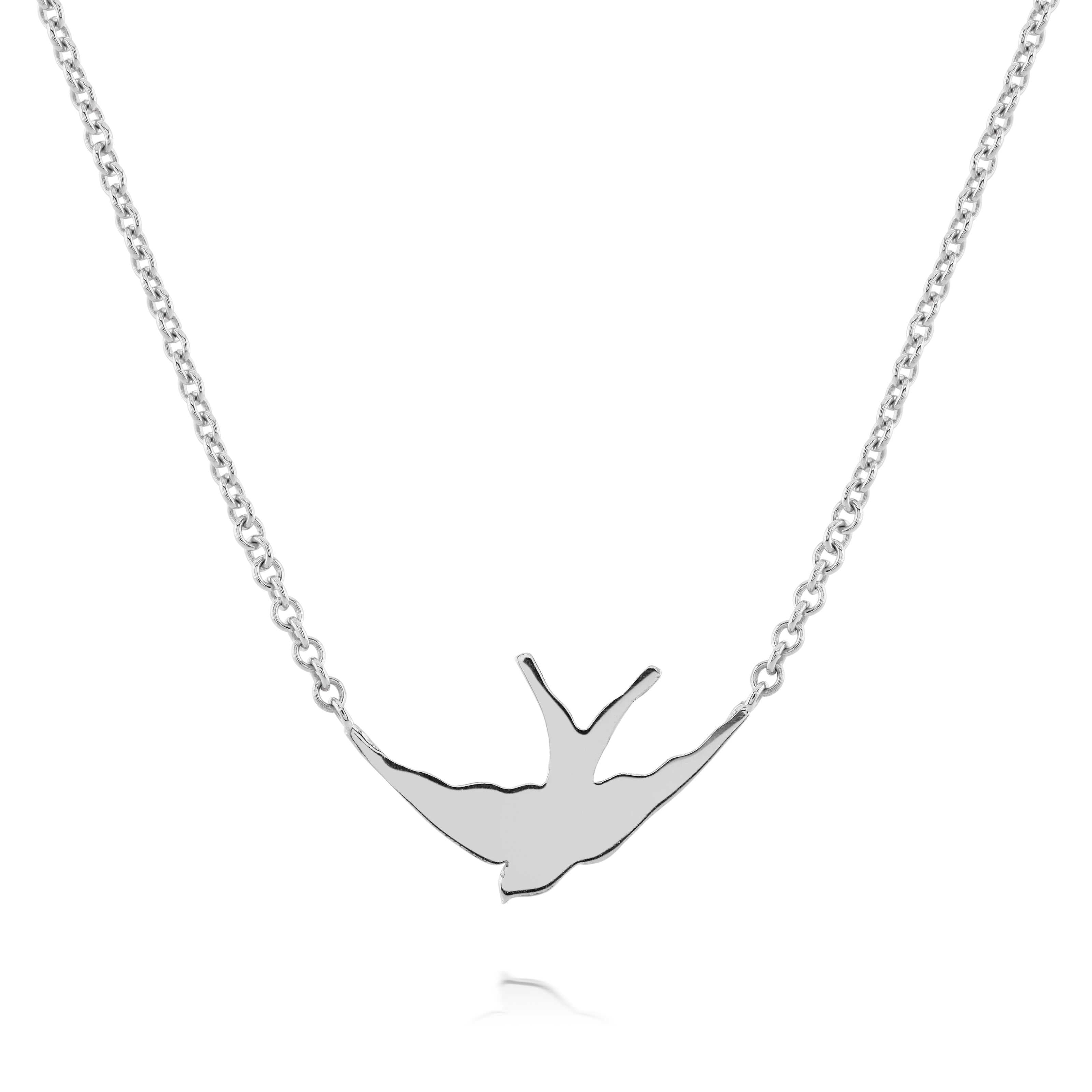 Silver on sale swallow necklace