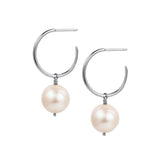 Baroque Pearl Hoop Earrings