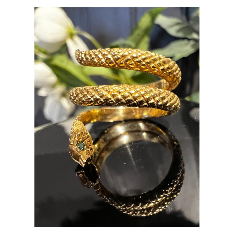 Twice Wrap-around Serpent Ring