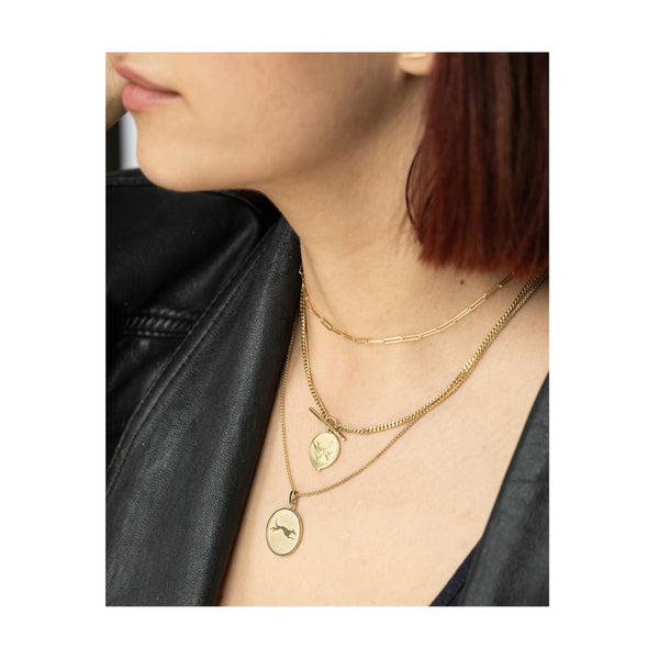 Flight of Swallows Pendant T-Bar Necklace