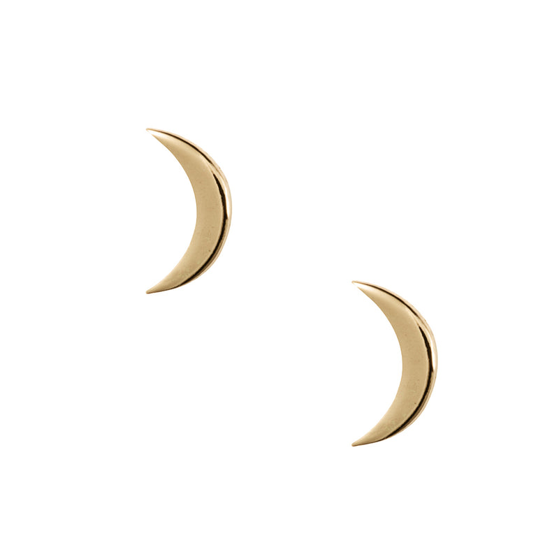 Crescent Moon Stud Earrings