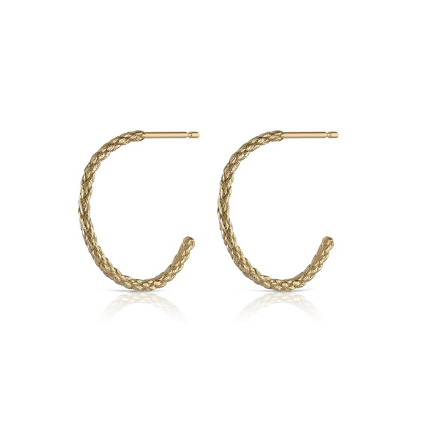 rope hoop earrings in gold by louise wade london