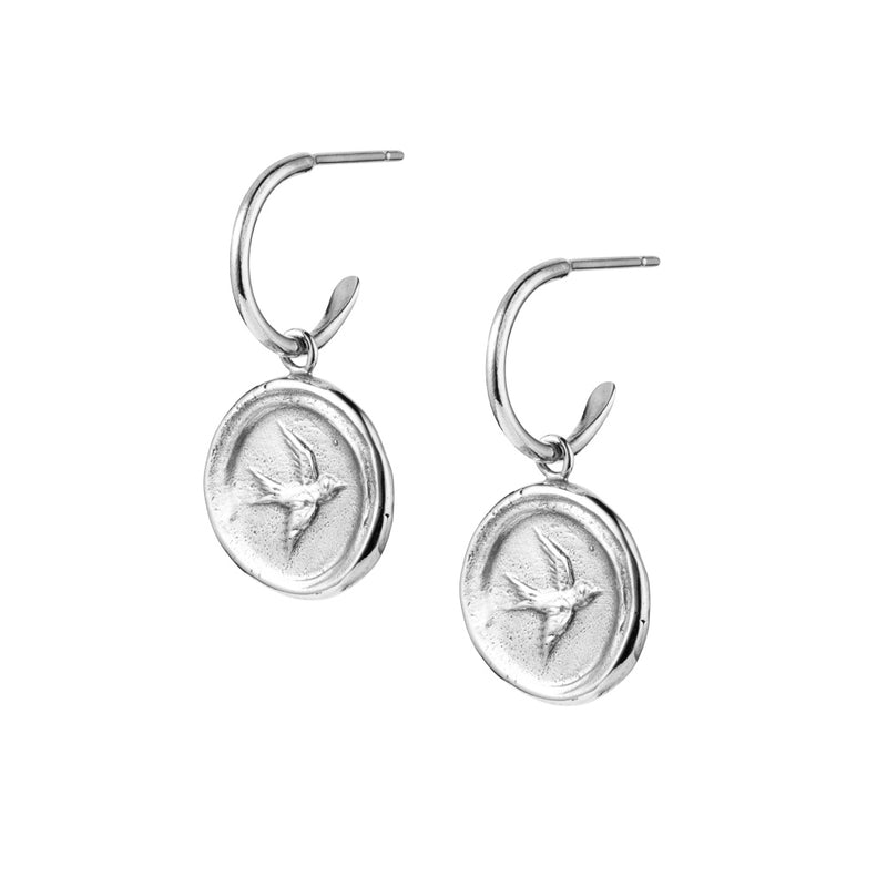 Swallow Hoop Earrings